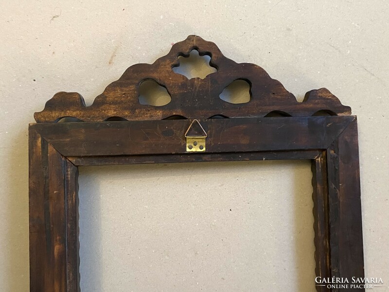 Carved top mirror or painting empty wooden picture frame 99 x 35 cm