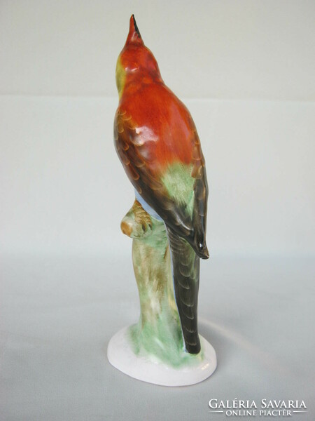 Bodrogkeresztúr ceramic large colorful parrot