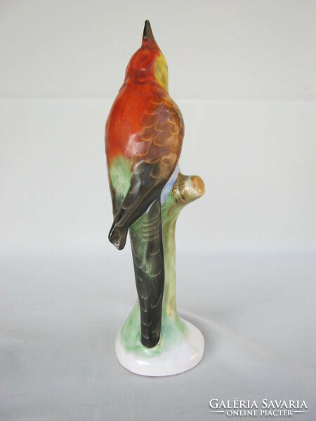 Bodrogkeresztúr ceramic large colorful parrot