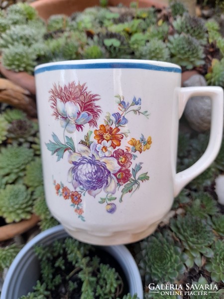 Floral granite mug