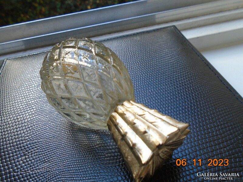 1970 Pineapple Embossed Parfum Bottle with Gilded Cap from Avon