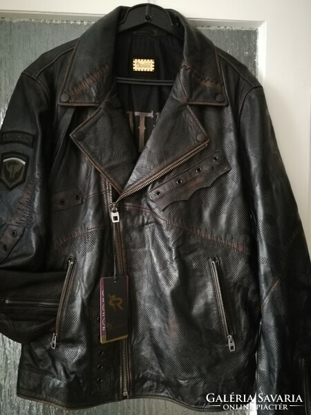 XL-es, AIRBORNE vintage ,új, címkés bőr dzseki, kabát