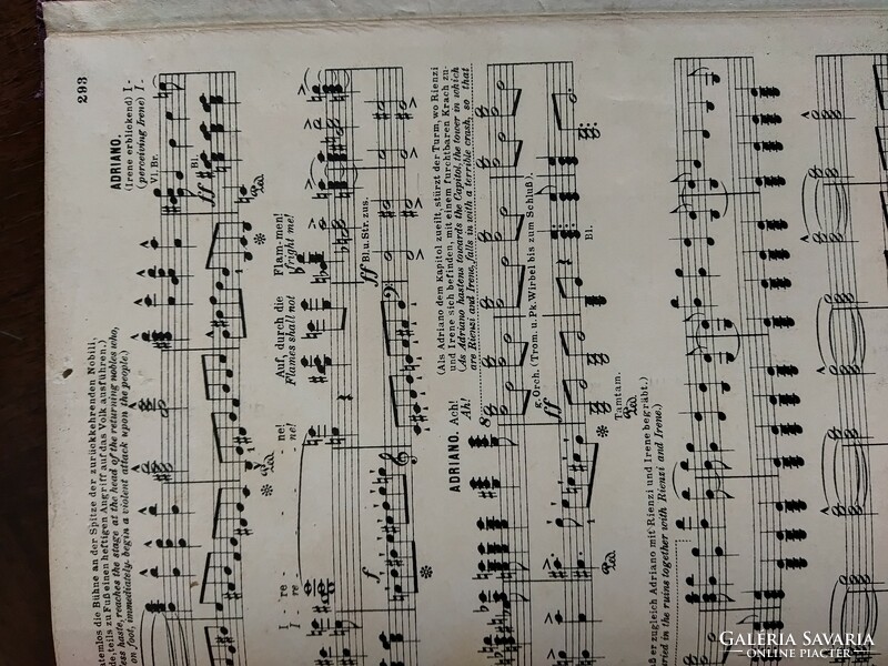 Richard wagner samtliche, rienzi, klavierauszug zu zwei handen mit beigefügten text