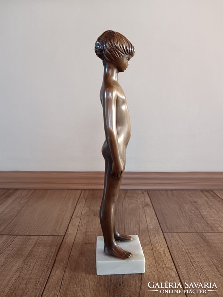 Bronze nude statue of R. Kiss Lenke