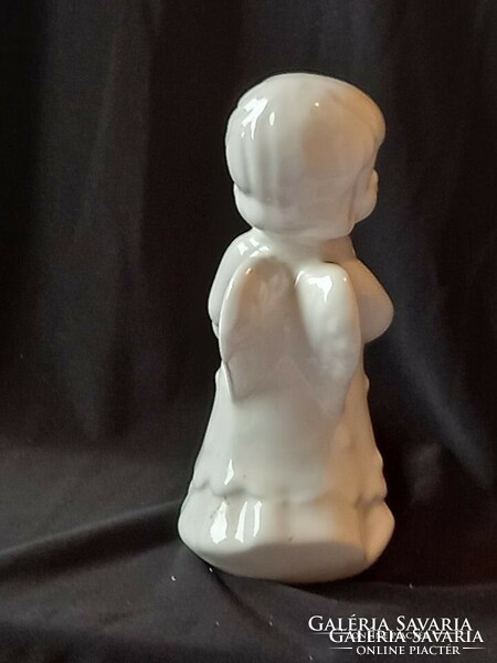 Karácsonyi dísz porcelán angyalka figura (gyertyatartó)