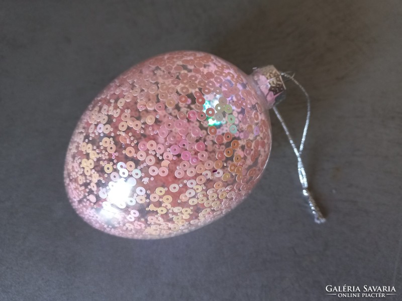 Christmas pendant with pink sequins