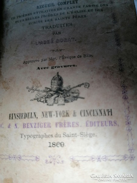 Flowers of pious Christianity, antique French prayer book fleurs de la pieté chrétienne, 1867.