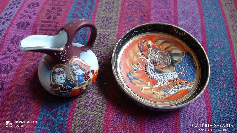 Japanese mini porcelain oriental mini spout and plate