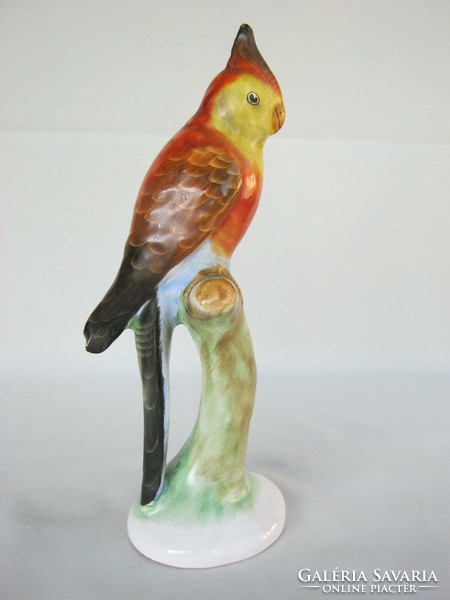 Bodrogkeresztúr ceramic large colorful parrot