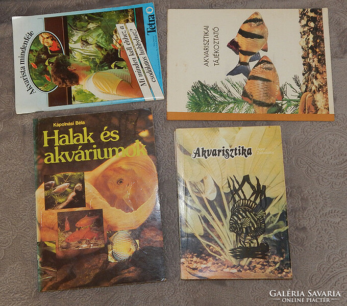 4 db akvarisztikai könyv