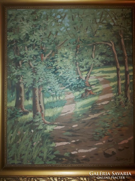 Bokor Károly festmény, olaj, vászon, 45x55 cm+szép keret