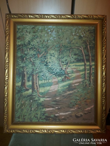 Bokor Károly festmény, olaj, vászon, 45x55 cm+szép keret
