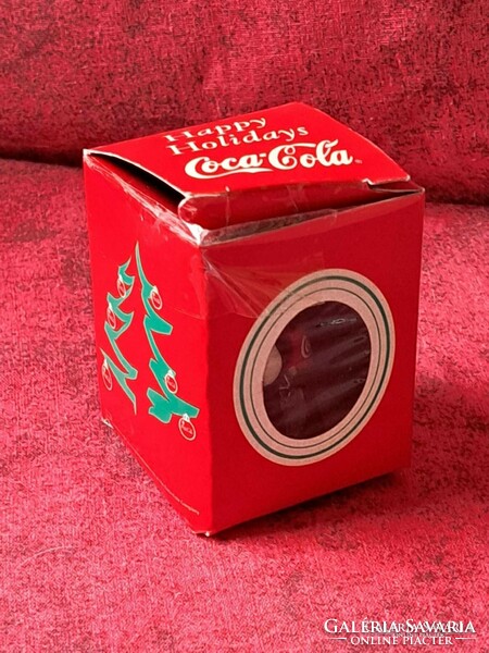 Karácsonyi Coca Colas porcelán fadísz saját dobozában (Télapó)