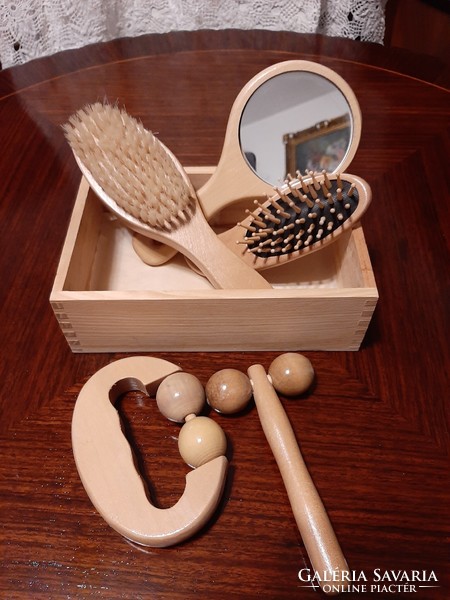 New wooden wellness gift package, sauna package, 6-part bio set