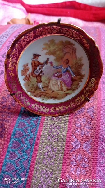 Old Limoges porcelain mini plate, small decorative plate