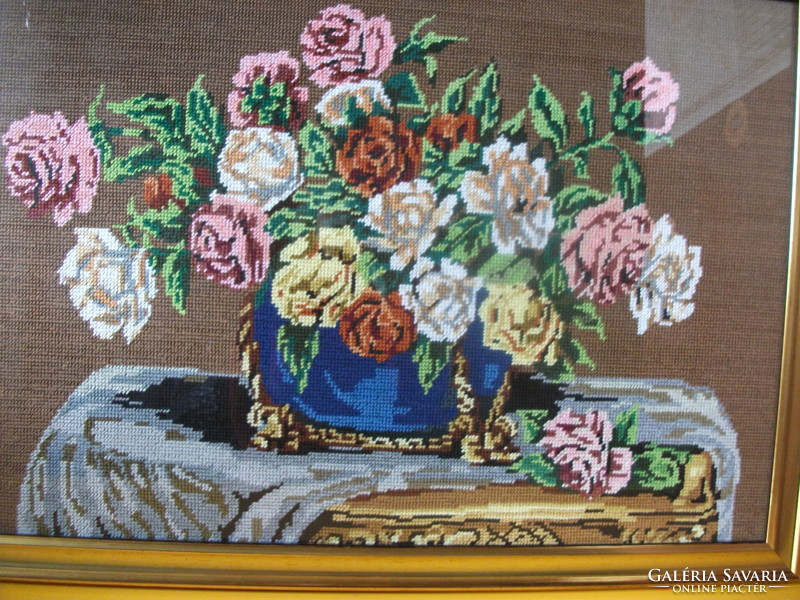 A large, wonderful tapestry still life