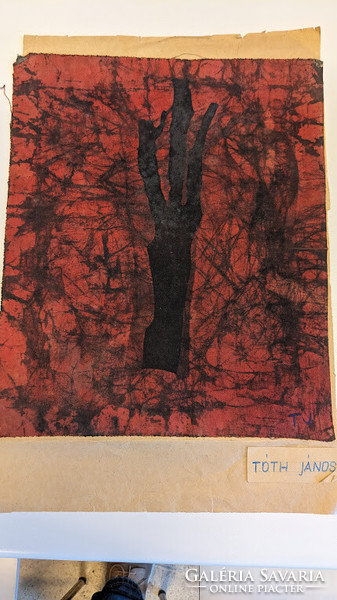 János Tóth: trees painted on textile