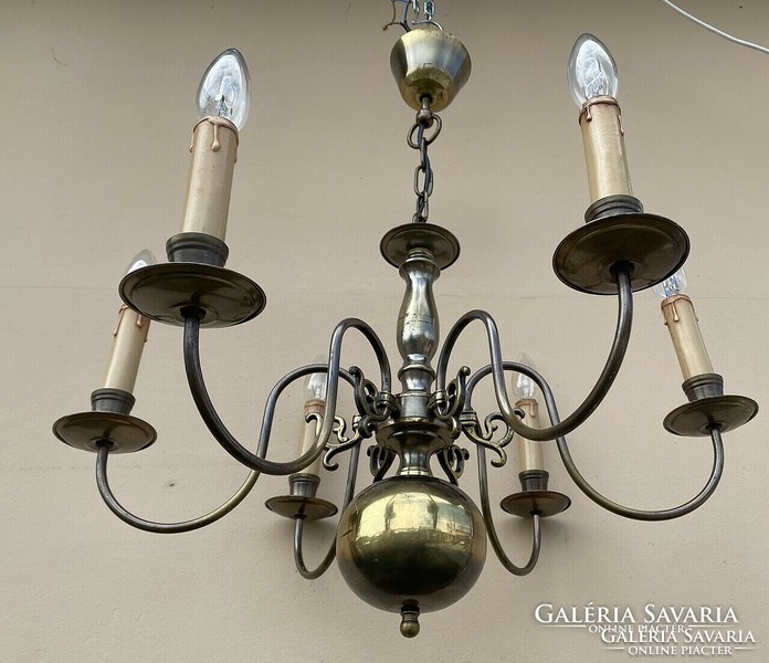 Flemish neo-baroque copper chandelier. 4