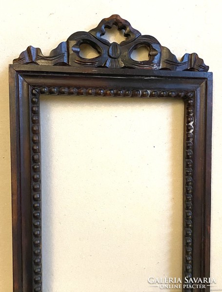 Carved top mirror or painting empty wooden picture frame 99 x 35 cm