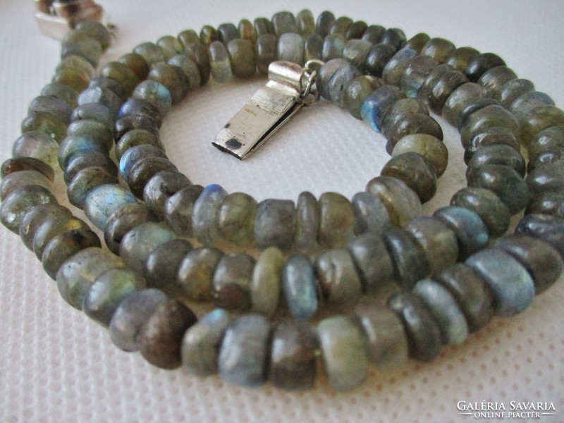 Special labradorite necklace with labradorite stone silver clasp