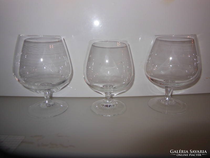Glass - 3 pcs - 3.5 dl - cognac - giant - Austrian - flawless