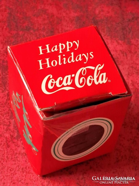 Karácsonyi Coca Colas porcelán fadísz saját dobozában (Télapó)