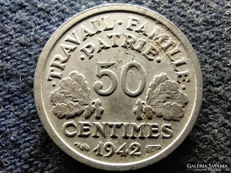 Franciaország Vichy Állam (1940-1944) 50 Centimes 1942  (id80694)