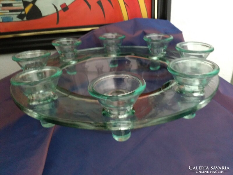 Fantastic giga green recycled glass candle holder, candle holder from 1985