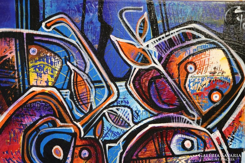 Csendélet,kékben - Bodegon Azul- 60,5x50,5 cm - Simeon Gonzales