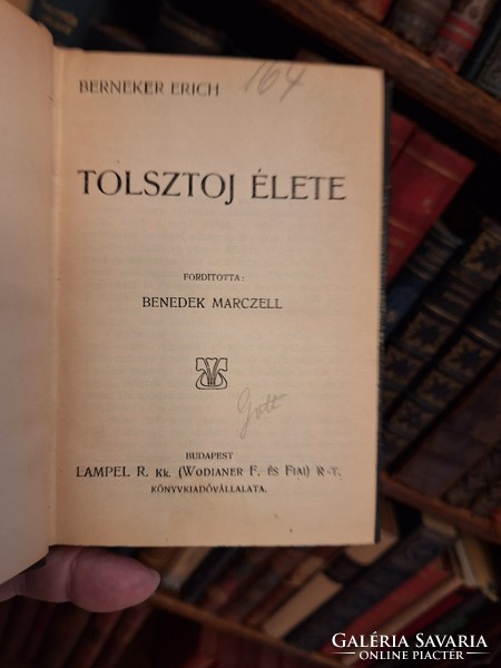 1903 LAMPEL R. WODIANER & FIAI 3 TOLSZTOJ MŰ EGYBEDKÖTVE!