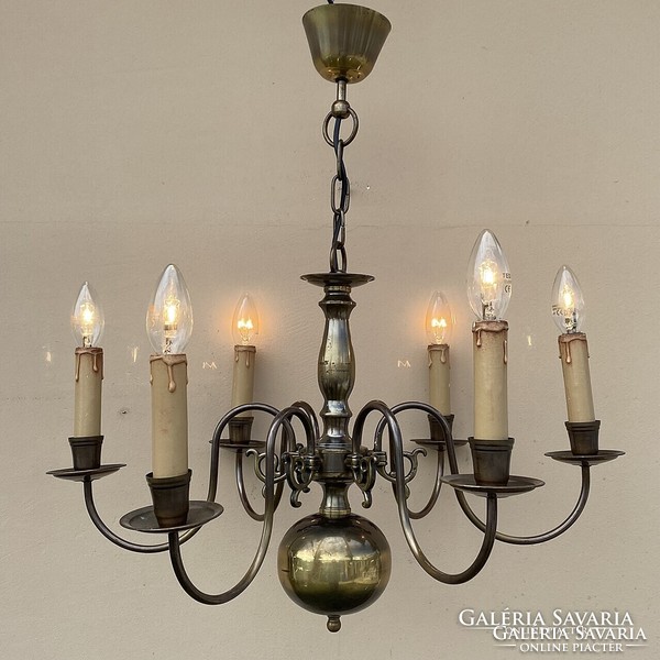 Flemish neo-baroque copper chandelier. 4