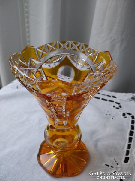 Cseh Bohemia kristály váza