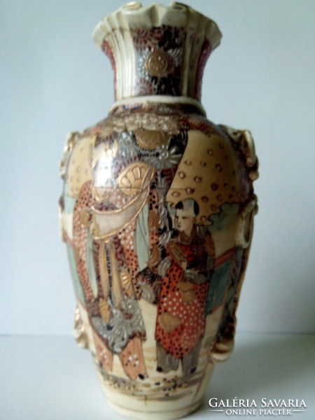 Antique old satsuma porcelain vase