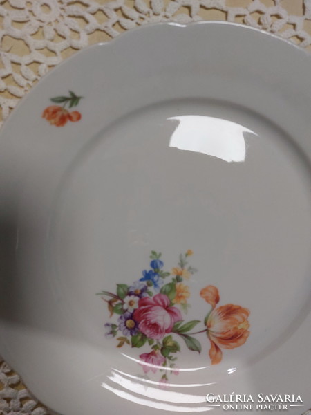 Kahla gyönyörű virágmintával porcelán tortás tál, kínáló