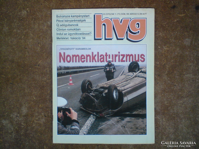 Old newspaper - hvg economic and political magazine 1994 March 19 and 1994 March 26