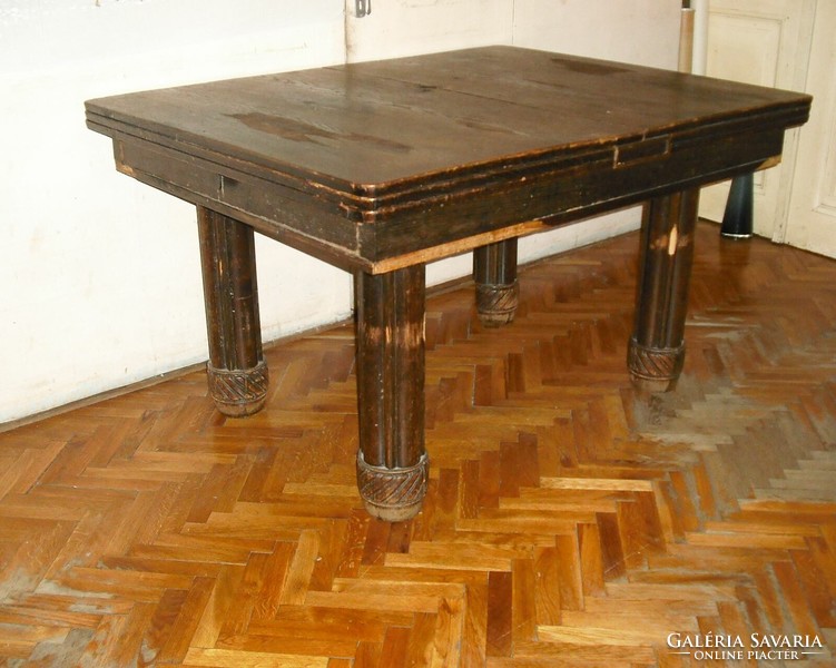 Art Nouveau sideboard and table that can be opened for 12 people