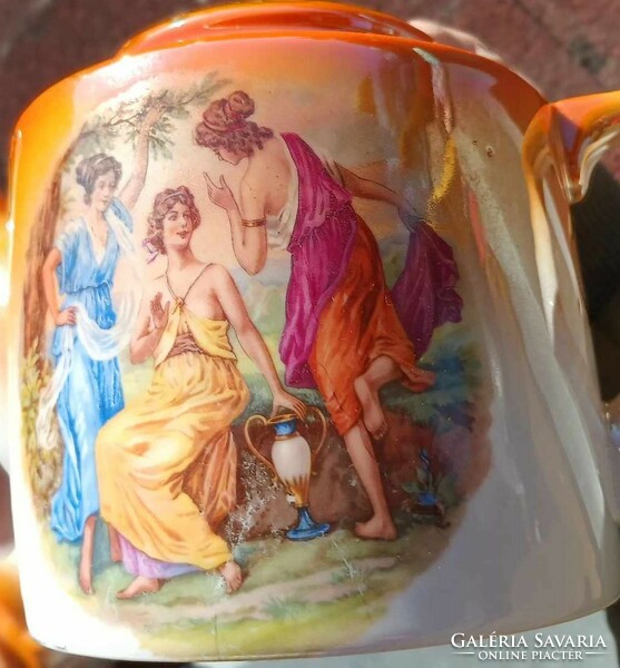 Zsolnay mythological viable chandelier glazed tea large pourer