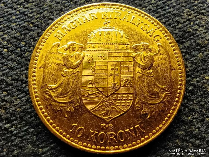 József I. Ferencz (1848-1916) .900 Gold 10 crowns 3.3875g 1909 approx. opened (id81141)