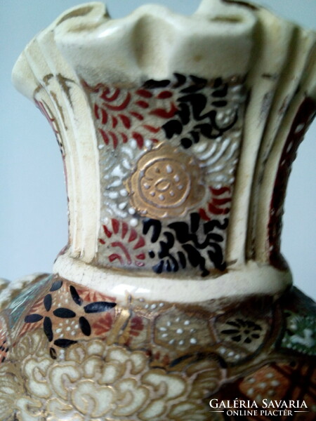 Antik régi Satsuma porcelán váza