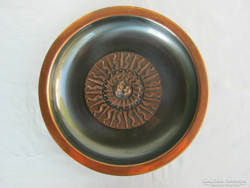 Retro ... Juried Hungarian applied art wall decoration bowl by Otto Kopcsányi