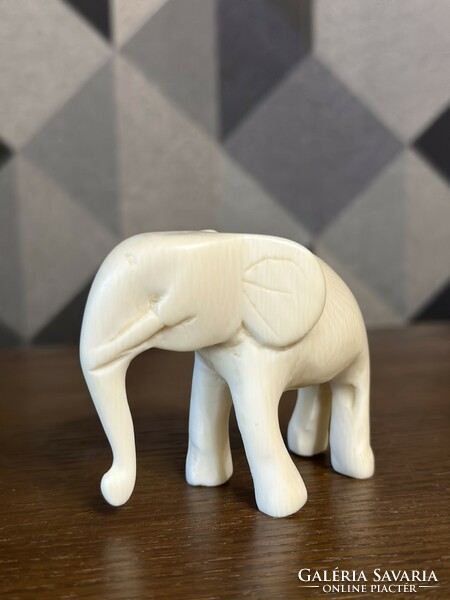 Bone small carved elephant