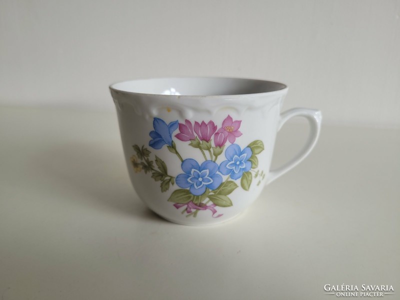 Régi 2 db KAHLA GDR porcelán bögre virágmintás rózsás teás csésze