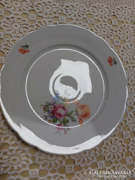 Kahla gyönyörű virágmintával porcelán tortás tál, kínáló