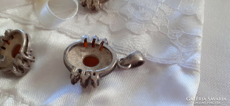 Antique carnelian silver jewelry