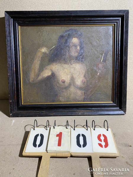 XX. Nude painting from the beginning of the century, oil on canvas, size 60 x 50 cm.