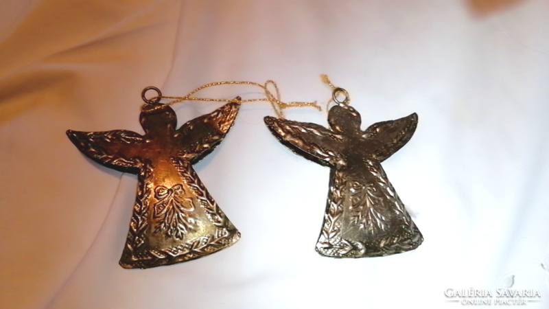 Old, bronze-colored metal angels, Christmas tree decorations 65.