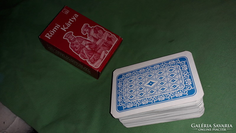 Old Tamás and Hops game factory - 110-card complete double deck of rummy cards with box as shown in pictures