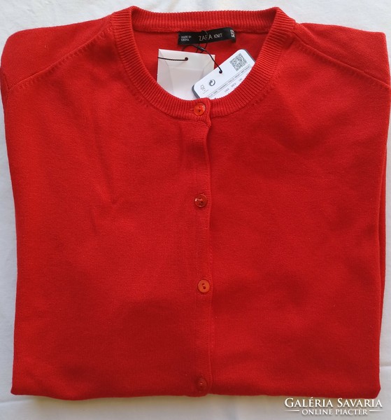 Red zara cardigan, size l. New.