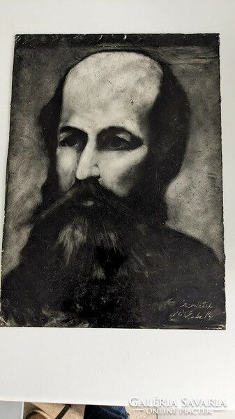 Endre Saxon: male portrait engraving