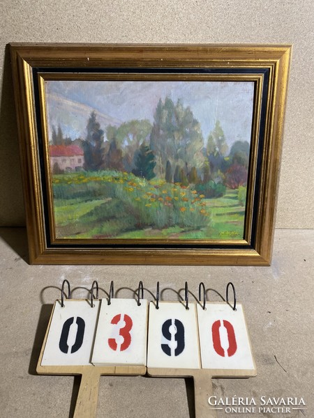 Balla Béla jelzéssel, olaj, vászon festmény, nagybányai táj, 50 x 40 cm-es. 0390